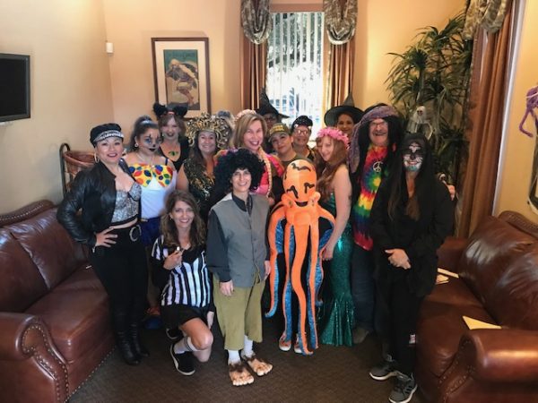 the team at southern arizona periodontal dressed up for Halloween