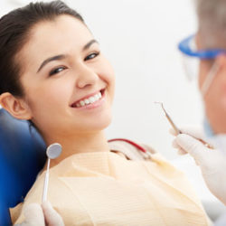 girl smiling in the dental chair in Tucson Arizona